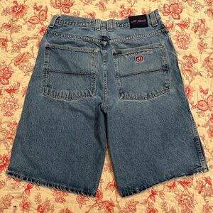 Vintage 90s JNCO Jeans Jorts Silent Coin Embroidered Tribal Made in USA Shorts